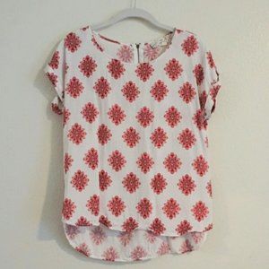 Pink Republic High Low Patterned Top